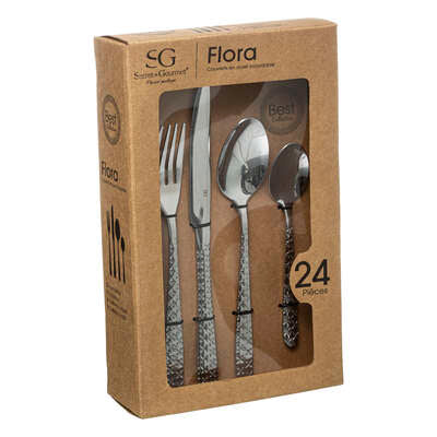 Secret de Gourmet Cutlery Set Inox 24P Flora