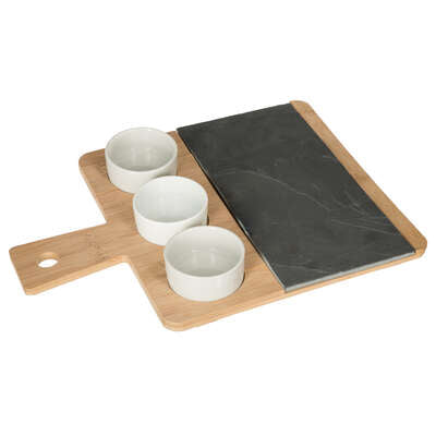 JJA White Bamboo Appetizer Set 6Pcs 150083