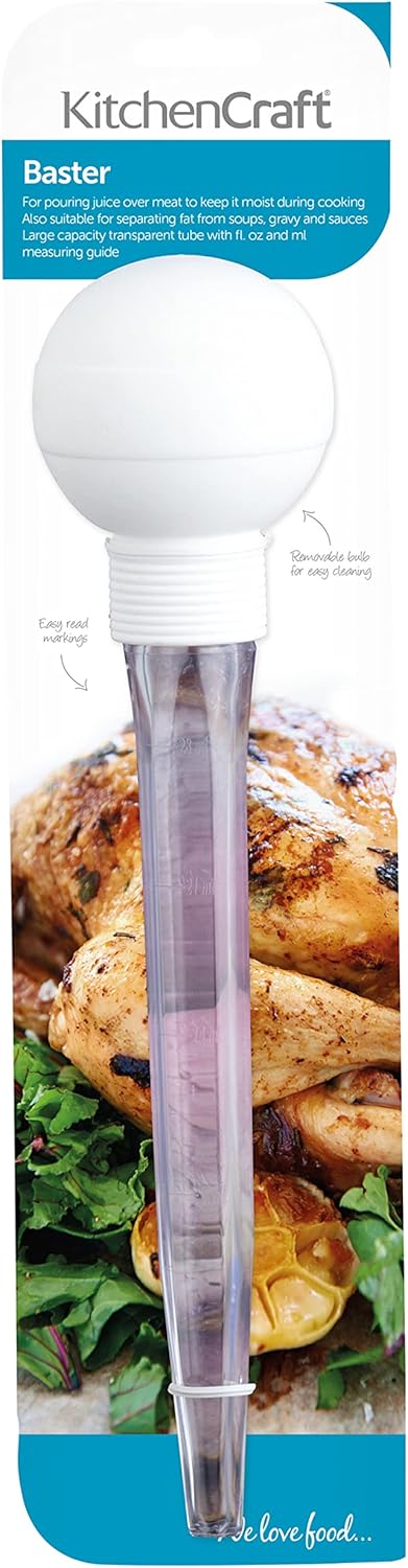 KitchenCraft Deluxe Turkey Baster Acrylic 29 cm