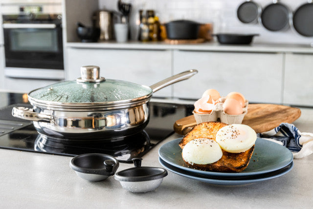 KitchenCraft KitchenCraft Stainless Steel 6-Hole Egg Poacher, 28cm