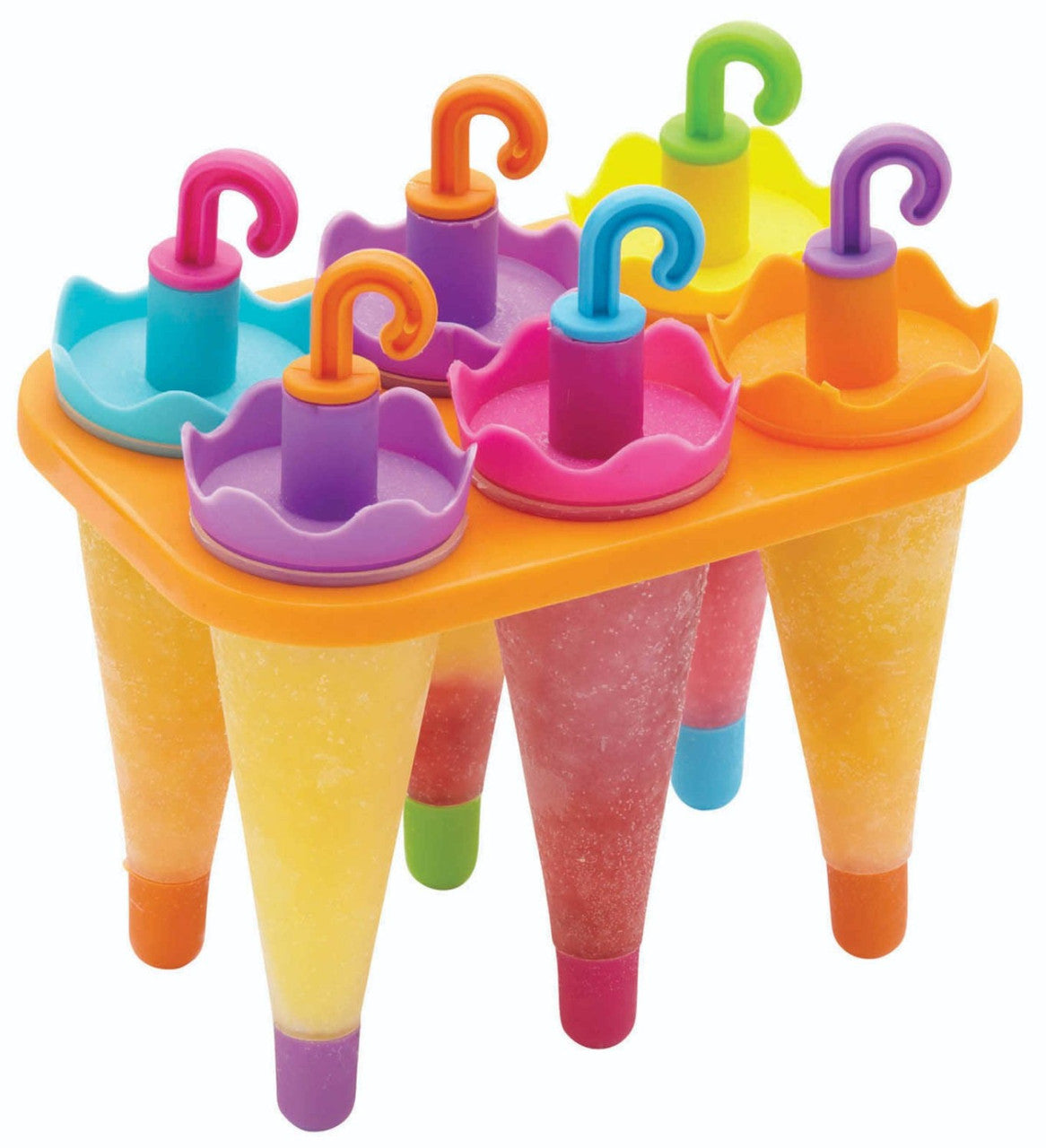 KitchenCraft Set of 6 Umbrella Lolly Makers With Stand