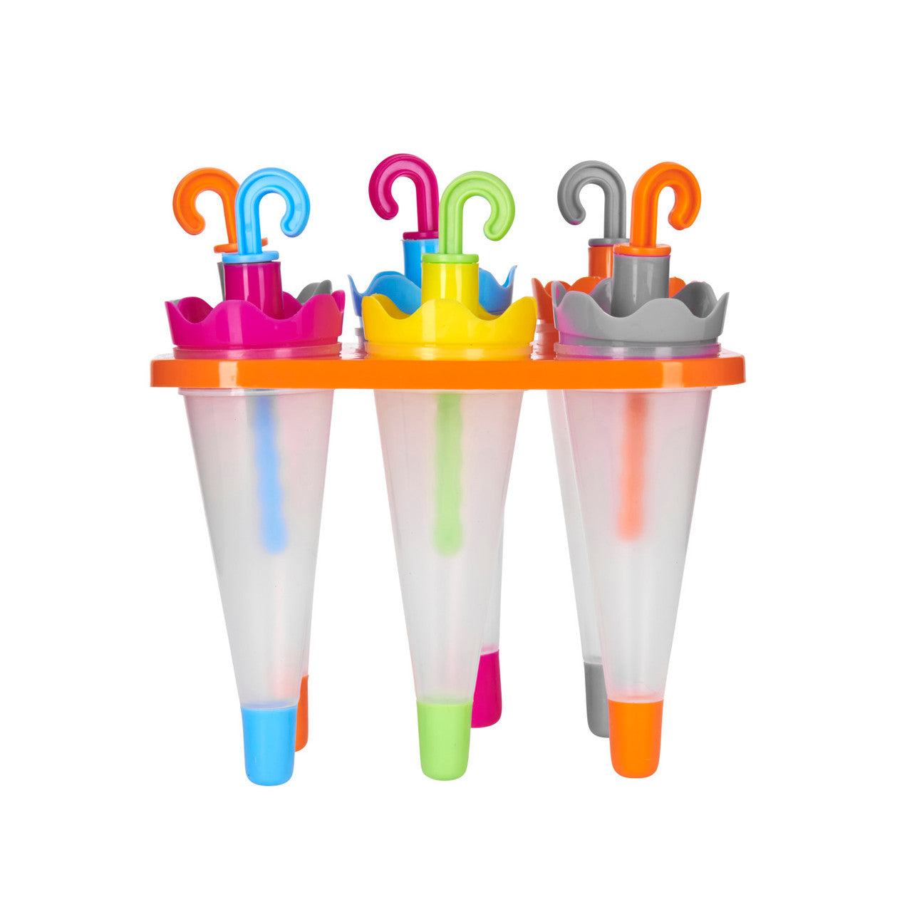 KitchenCraft Set of 6 Umbrella Lolly Makers With Stand