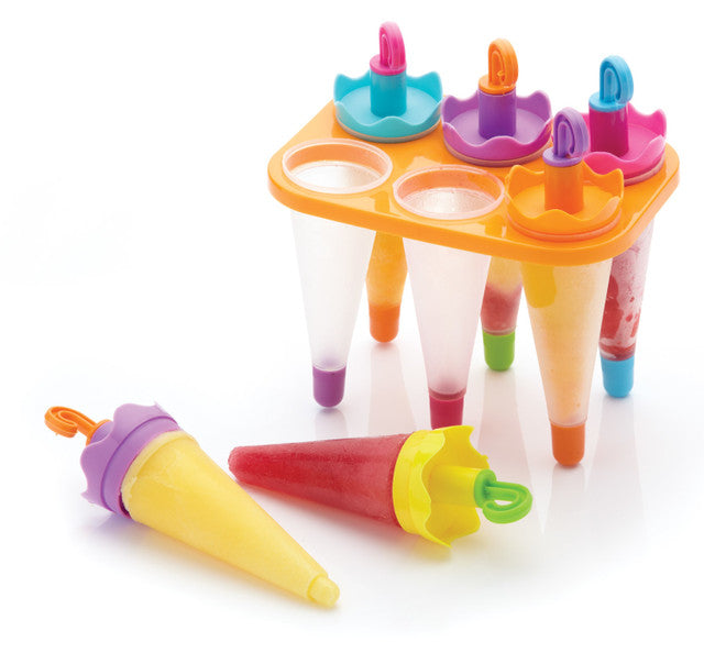 KitchenCraft Set of 6 Umbrella Lolly Makers With Stand