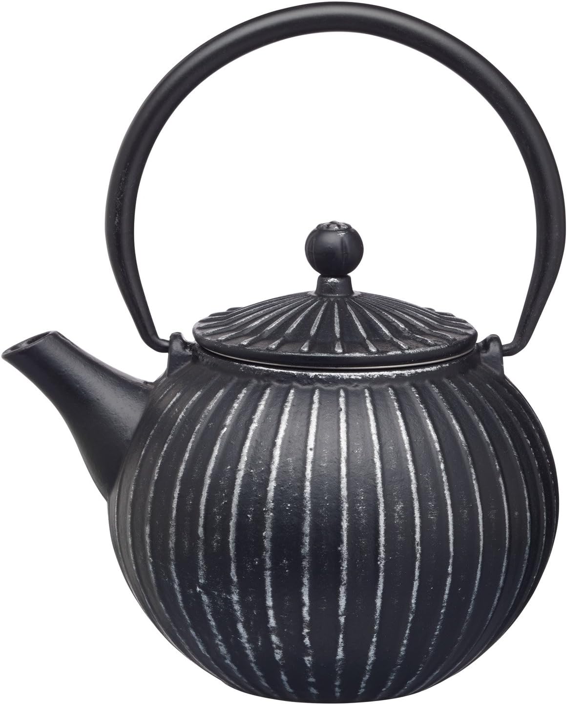 Kitchencraft LeXpress 2-Cup Cast Iron Japanese-Style Teapot with Infuser, 500 ml (17.5 fl oz) - Black