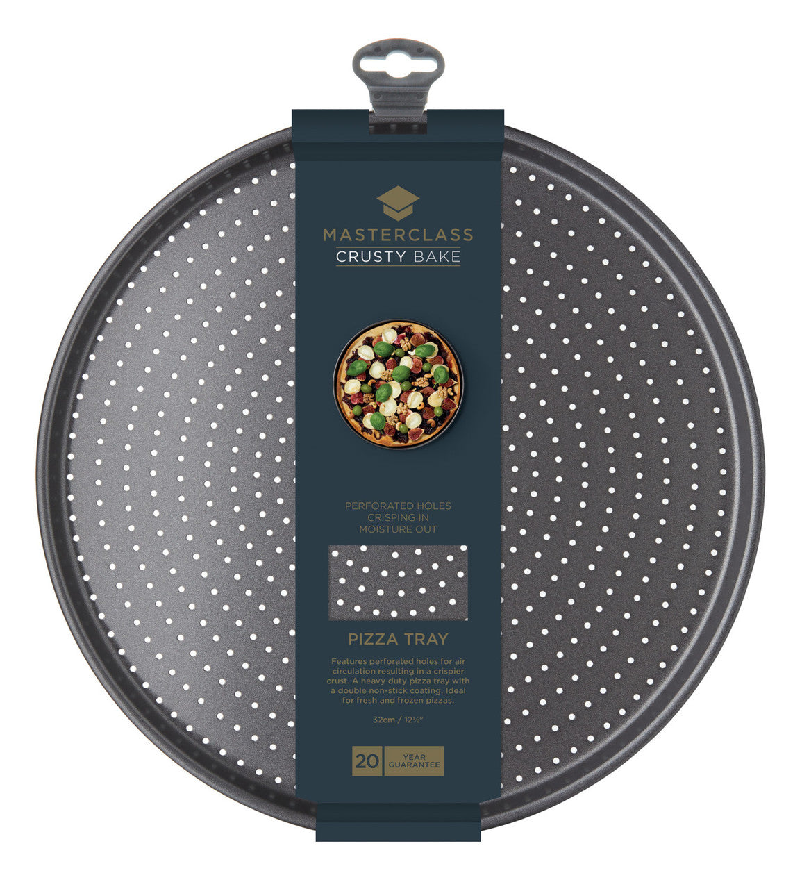 KitchenCraft MasterClass Crusty Bake Non-Stick Pizza Tray KCMCCB14
