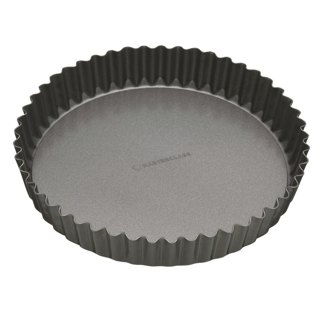 KitchenCraft MasterClass Non-Stick Loose Base Fluted Quiche Tin, 30cm