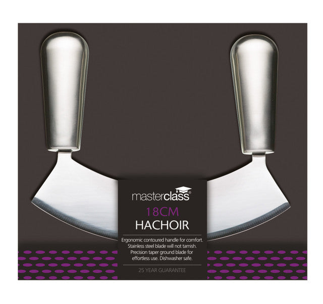 KitchenCraft MasterClass Acero Stainless Steel 18cm (7") Single Bladed Hachoir