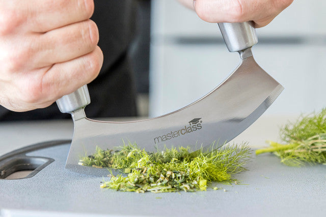 KitchenCraft MasterClass Acero Stainless Steel 18cm (7") Single Bladed Hachoir