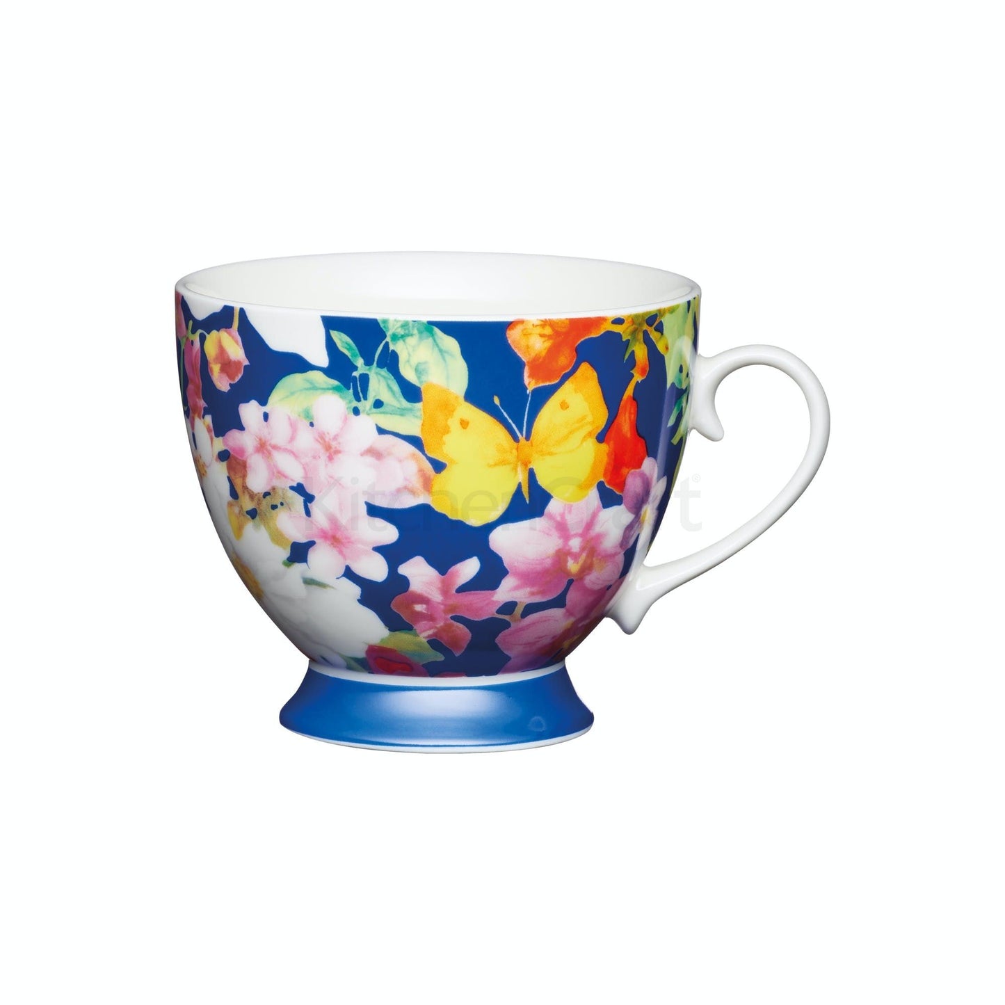 KitchenCraft China Blue Butterfly Mugs KCMFTD05