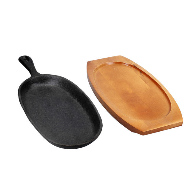 KitchenCraft World of Flavours Oriental Iron Sizzle Platter