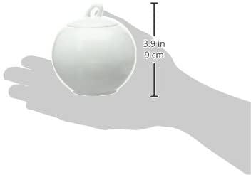Kilner Price & Kensington Simplicity Sugar Bowl With Lid, Porcelain, White, 9.6 x 9.6 x 7.7 cm