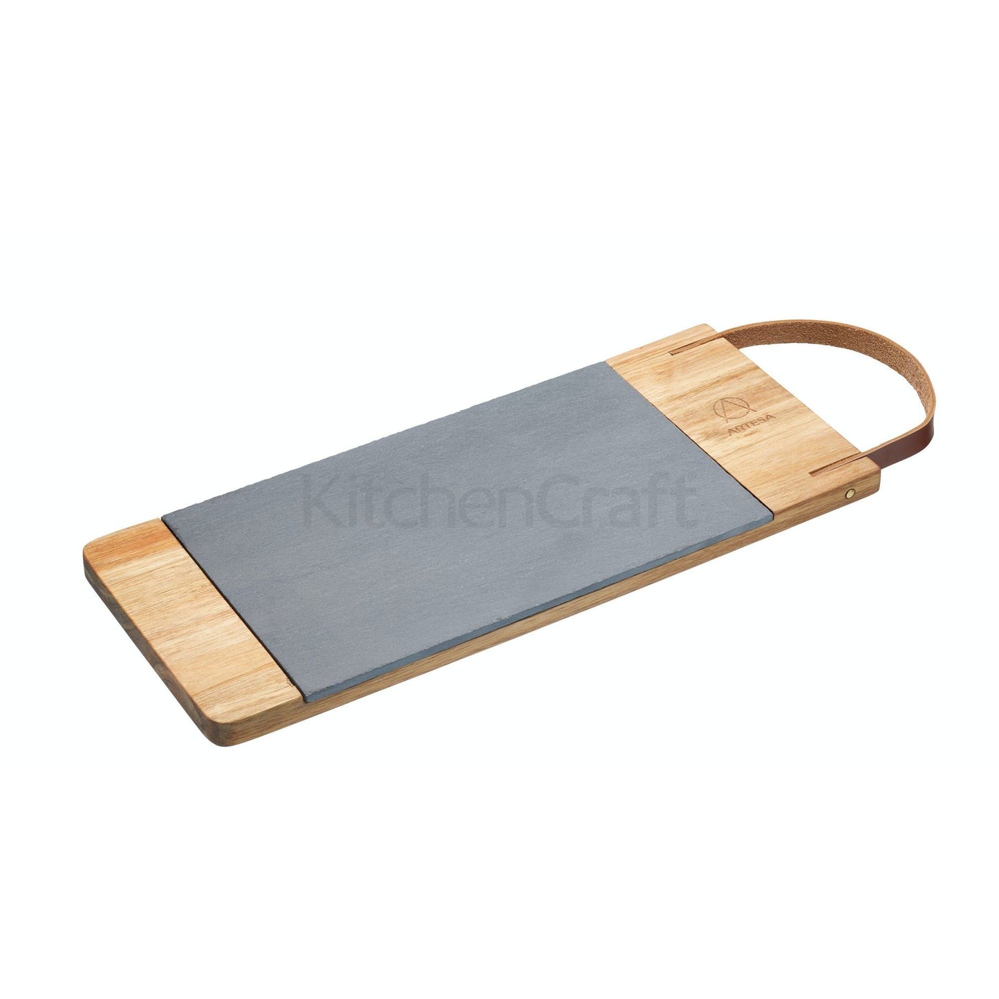 KitchenCraft Artes' Acacia Wood and Slate Serving Board ARTSERVLEATH - Home & Beyond