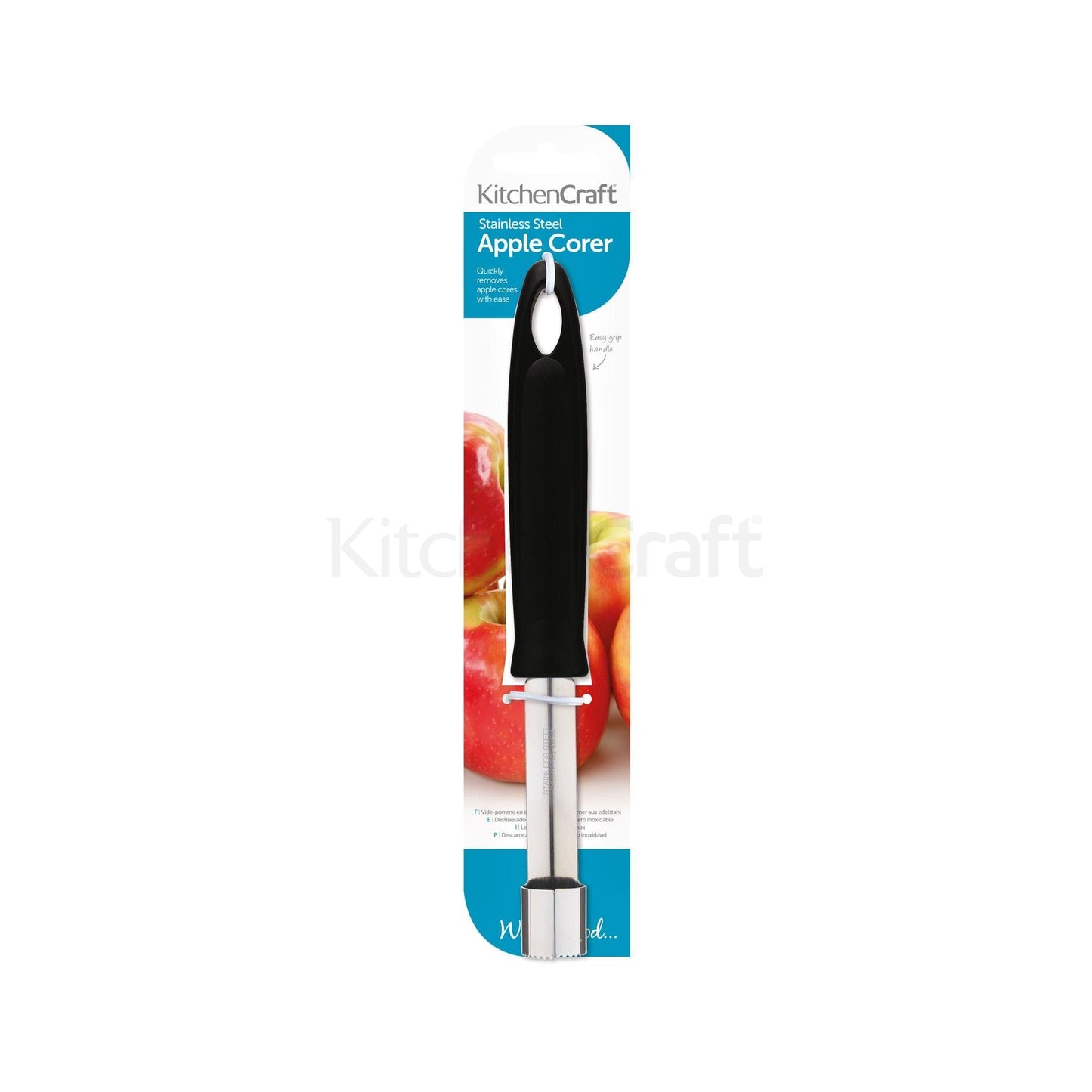 KitchenCraft Black Handled Stainless Steel Apple Corer KCCORER