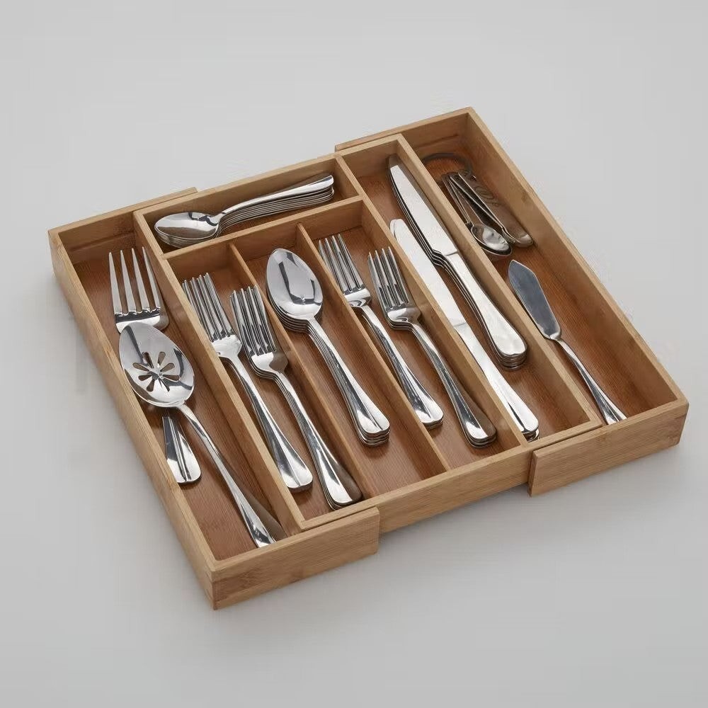 KitchenCraft Copco Bamboo Expandable Cutlery Tray COPDWORGEXBAM