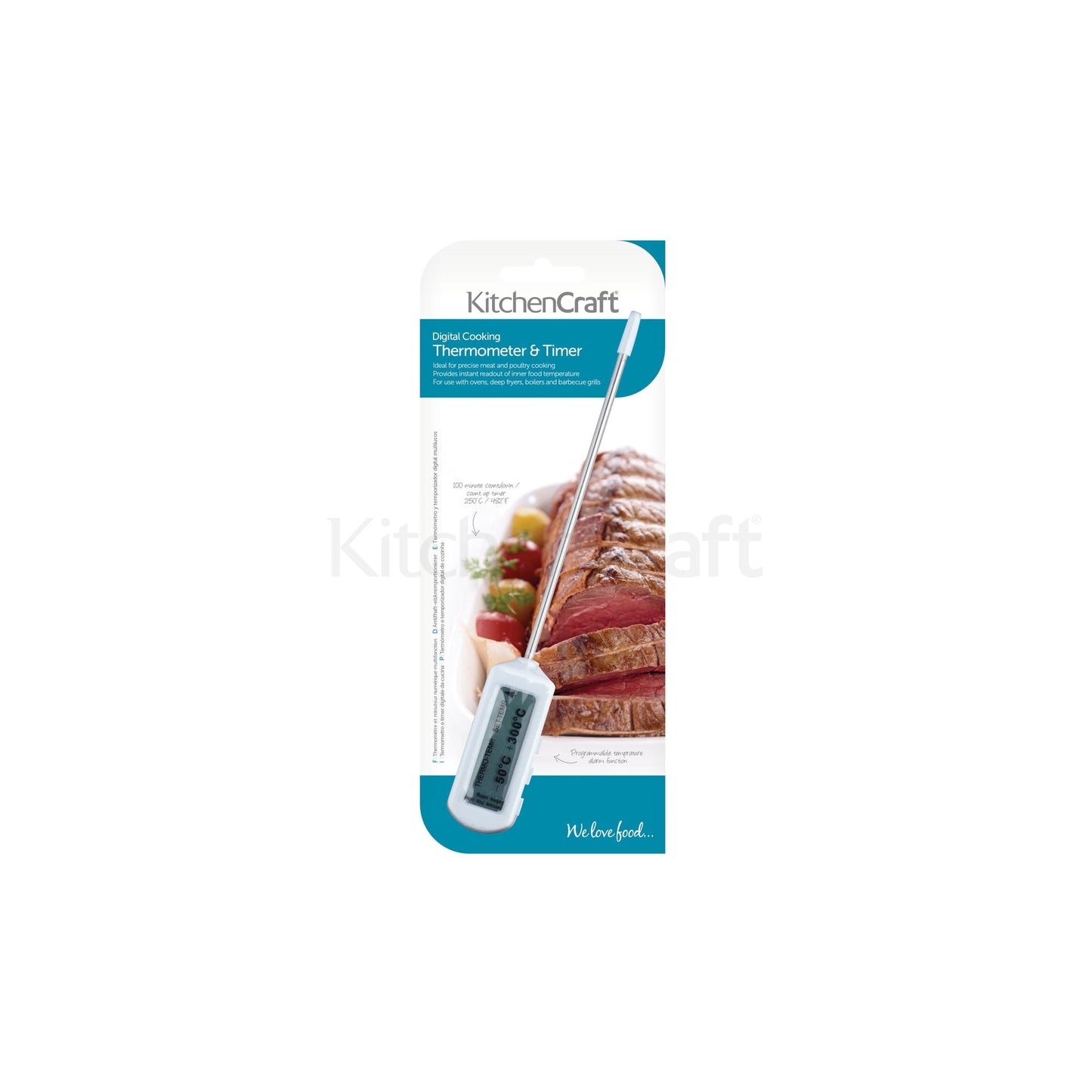 KitchenCraft Electronic Digital Thermometer and Timer KCDIGPROBE