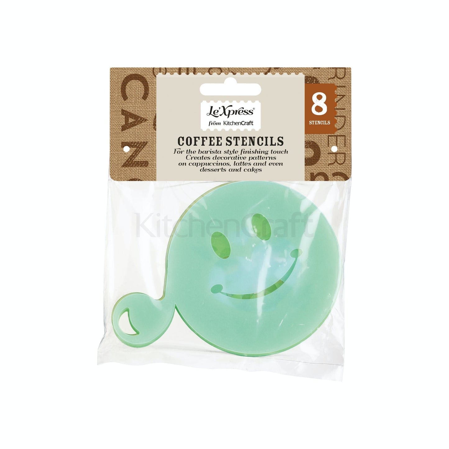 KitchenCraft Le'Xpress Set of 8 Drinks Stencils KCSTENCIL
