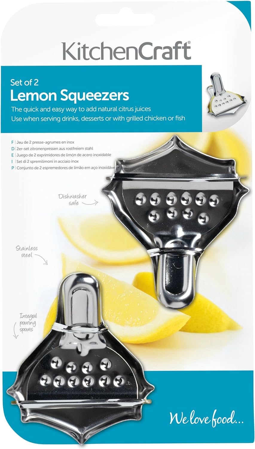 KitchenCraft Set of two Lemon Squeezers KCLEMONS