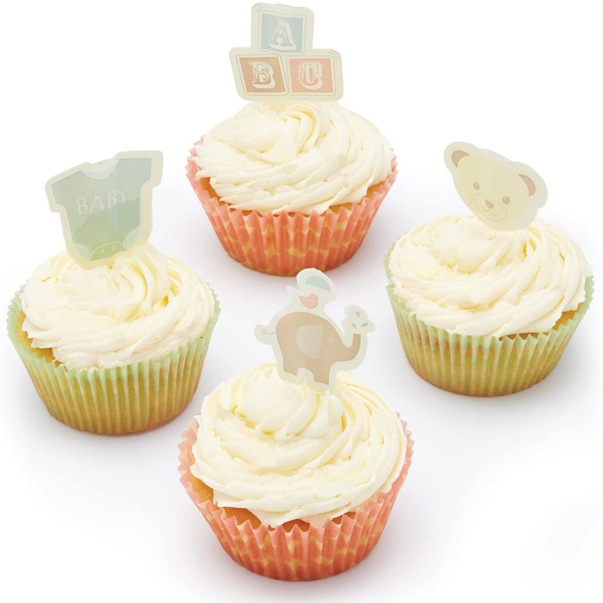 KitchenCraft Sweetly Does It Baby Cupcake Kit, Paper, Red/Green SDBCCDEC48PC