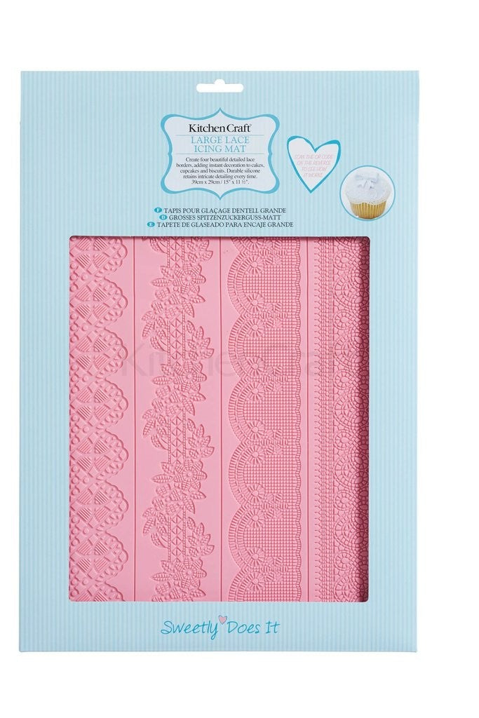KitchenCraft Sweetly Does It Flower Pattern Shaped Effects Icing Mould SDILACEMAT05