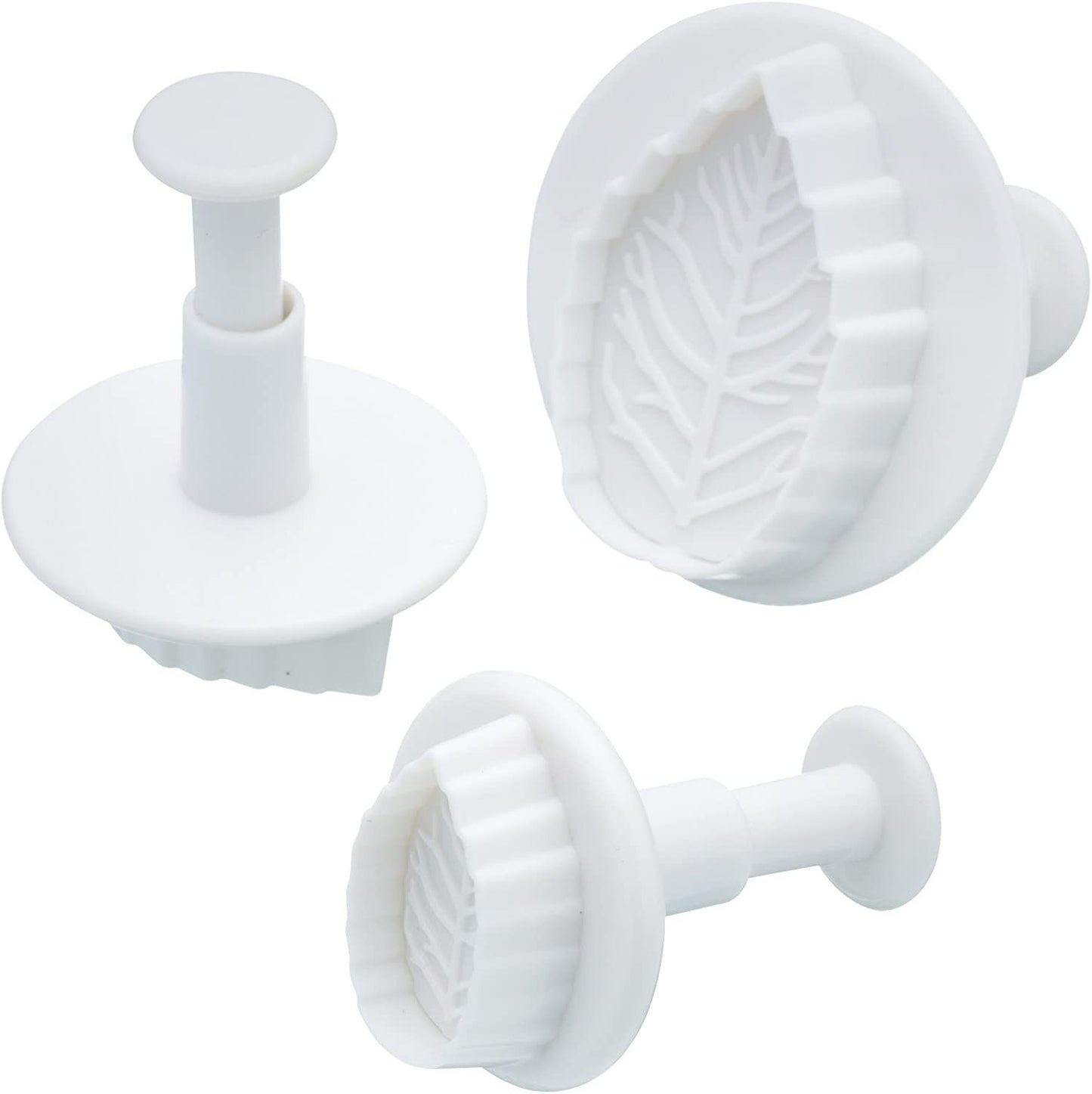 KitchenCraft Sweetly Does It Fondant Cutter Set for Cake Decorating, Leaf Moulds, Pack of 3 KCFCHOL2PC