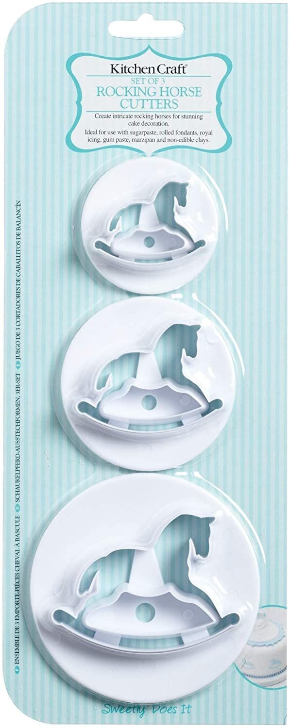 KitchenCraft Sweetly Does It It Rocking Horse Fondant Cutters, Set of 3 SDIFCHORSE3PC