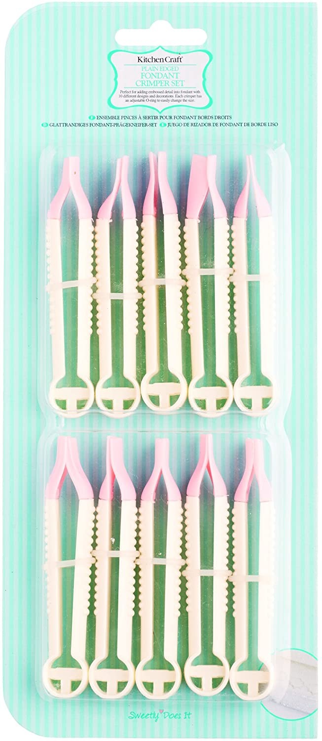 KitchenCraft Sweetly Does It Plain Edged Fondant Crimper Set SDICRIMP02