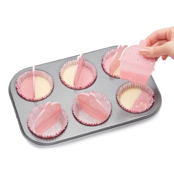 KitchenCraft Sweetly Does It Plastic Cupcake DIVIDERS Set of 6 Cakes Muffins, Synthetic Material, Pink SDICCDIV