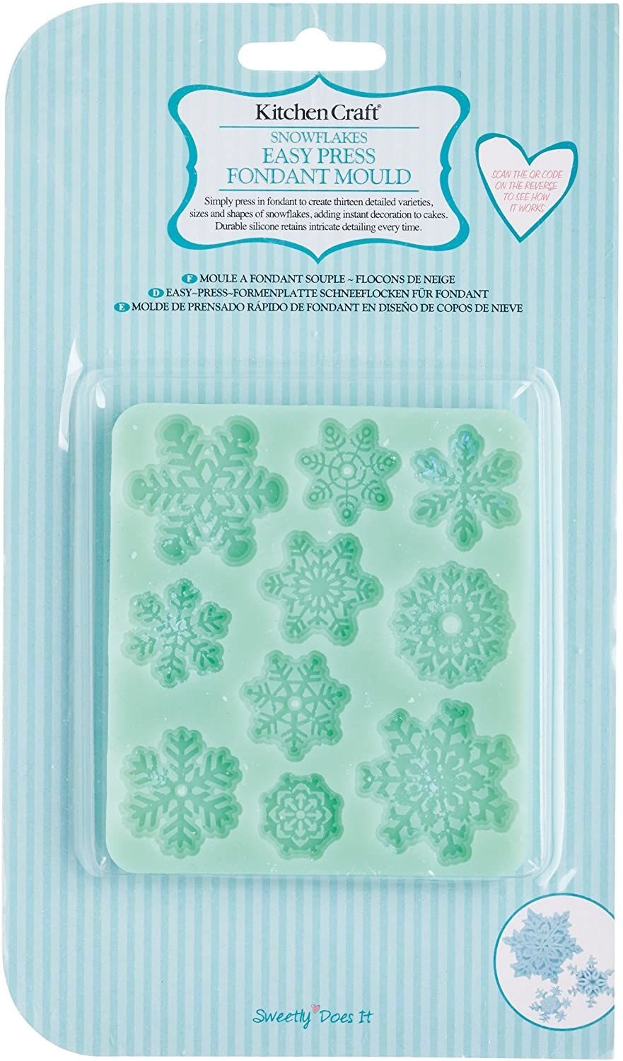 KitchenCraft Sweetly Does It Snowflakes Silicone Fondant Mould SDIFM05