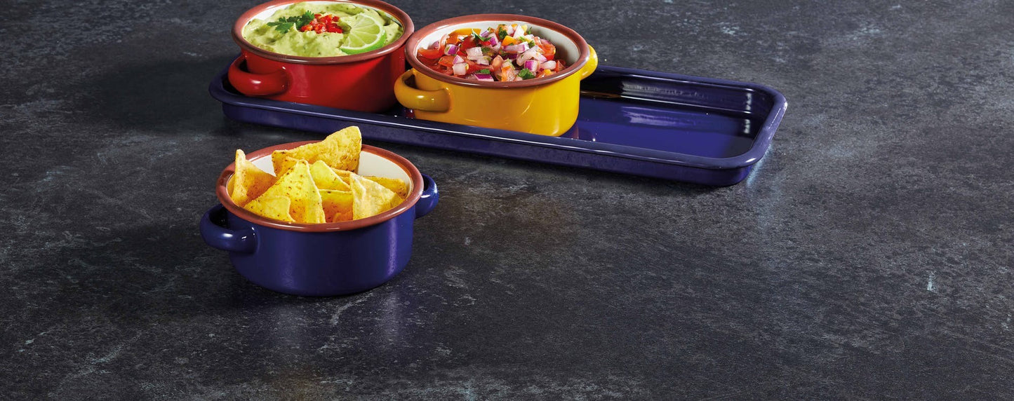 KitchenCraft World of Flavours Enamel Dip Set WFENDIP3PC