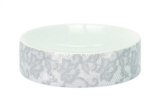Kleine Wolke Spitze Porcelain Soap Dish Silver - Home & Beyond