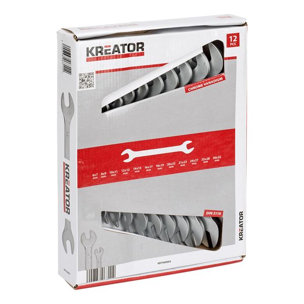 Kreator Spanner Set 6-32Mm Dbl Opened - 12 Pcs Krt500003