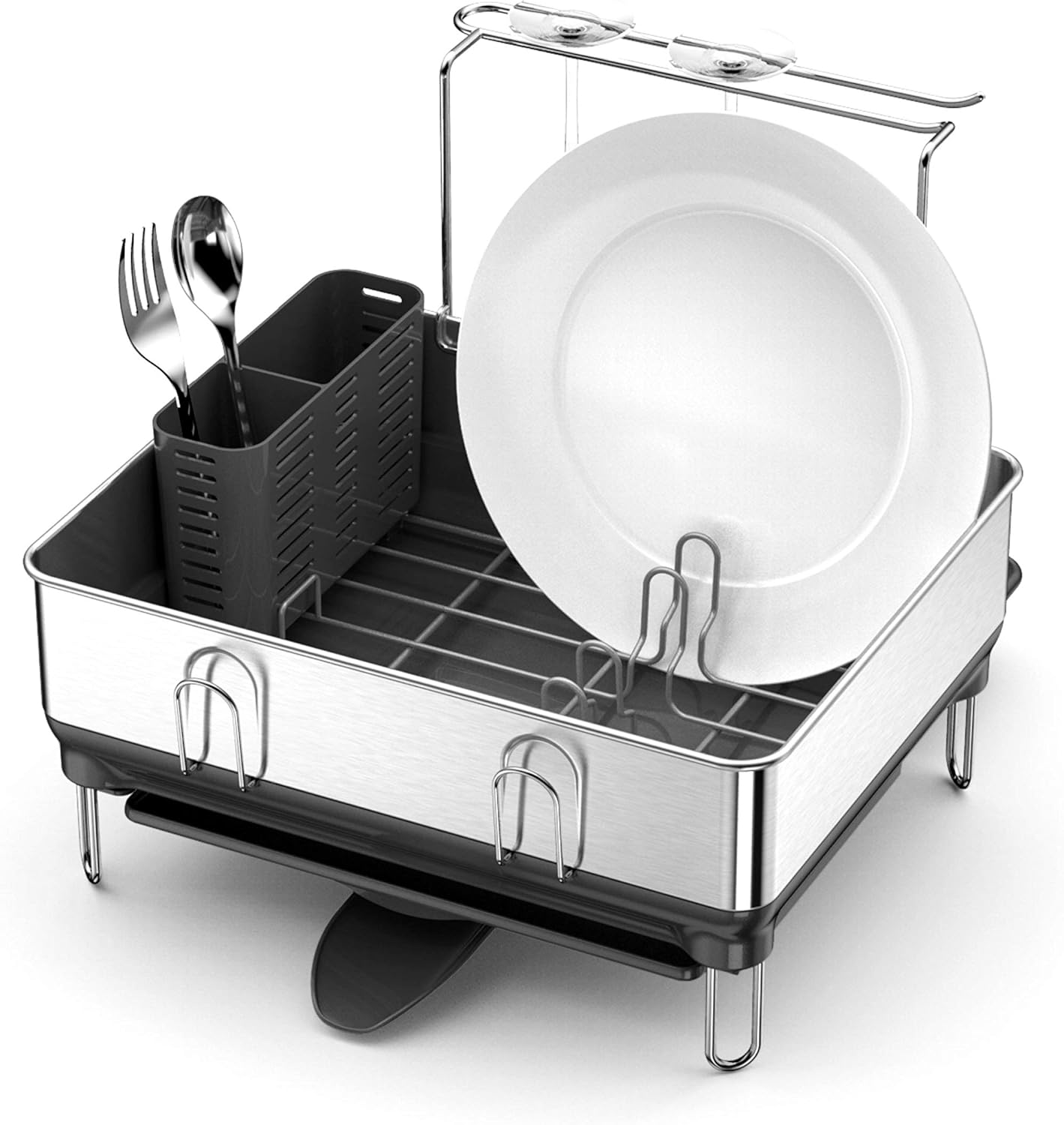 Simplehuman Compact Steel Frame dishrack, Brushed,