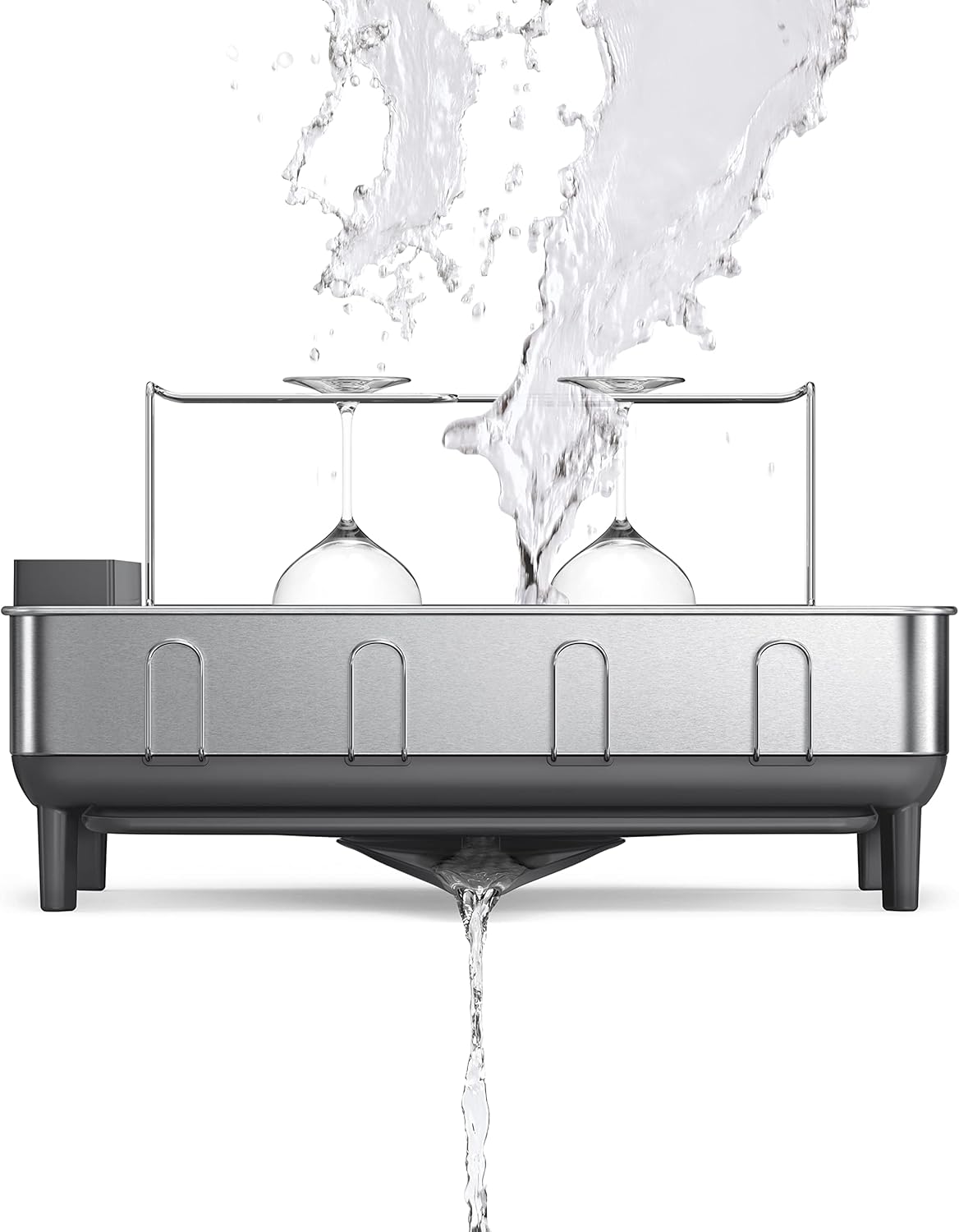 Simplehuman Large Capacity Dish Drying Rack With Stainless Steel Frame