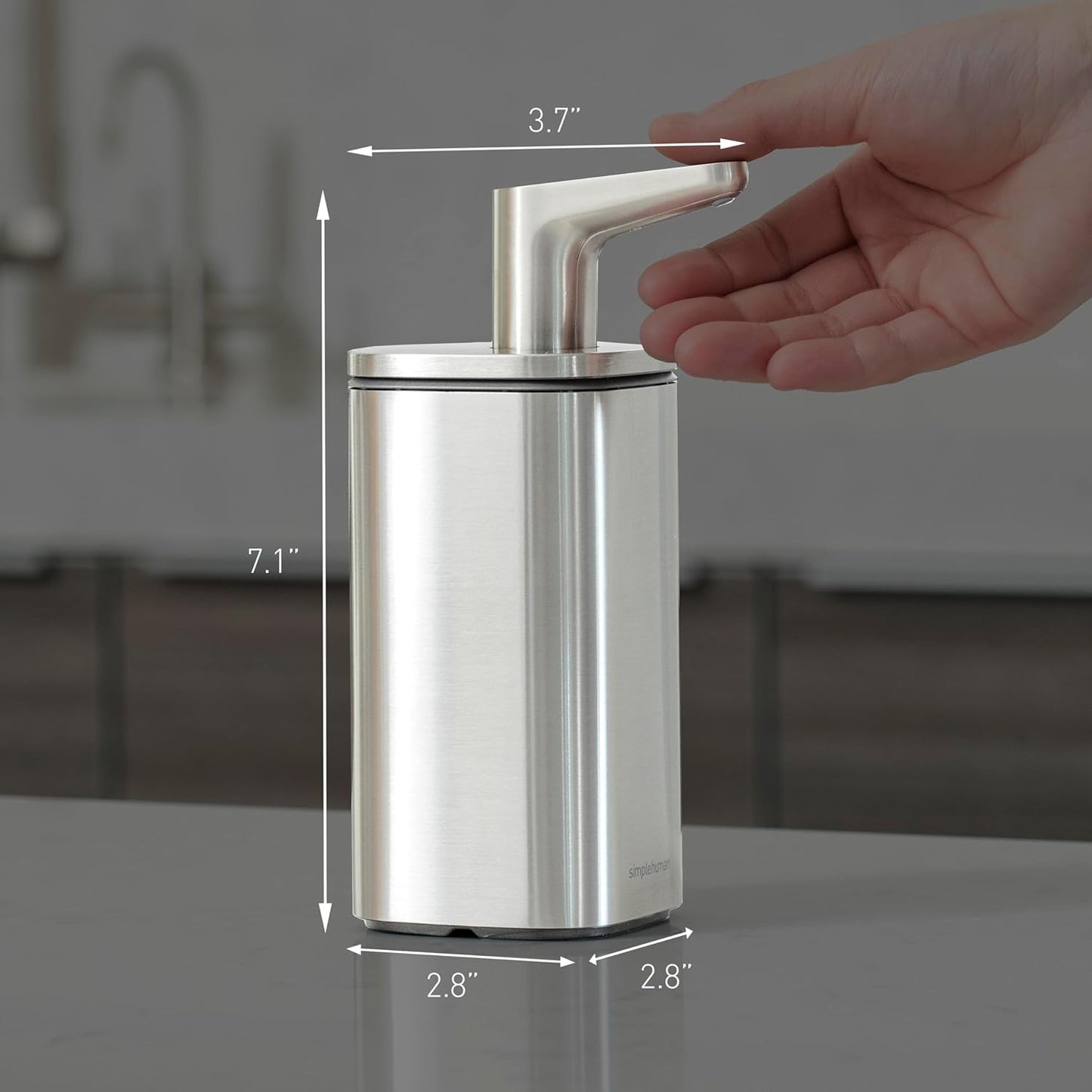 Simplehuman Pulse Pump, 10 oz Manual Soap Dispenser for Kitchen and Bathroom