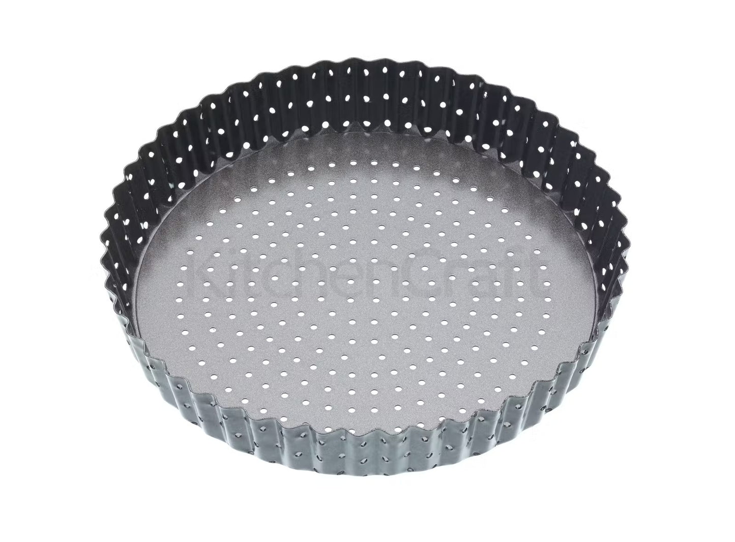 KitchenCraft - MasterClass Crusty Bake Non-stick Fluted Round 23cm Quiche Tin KCMCCB37