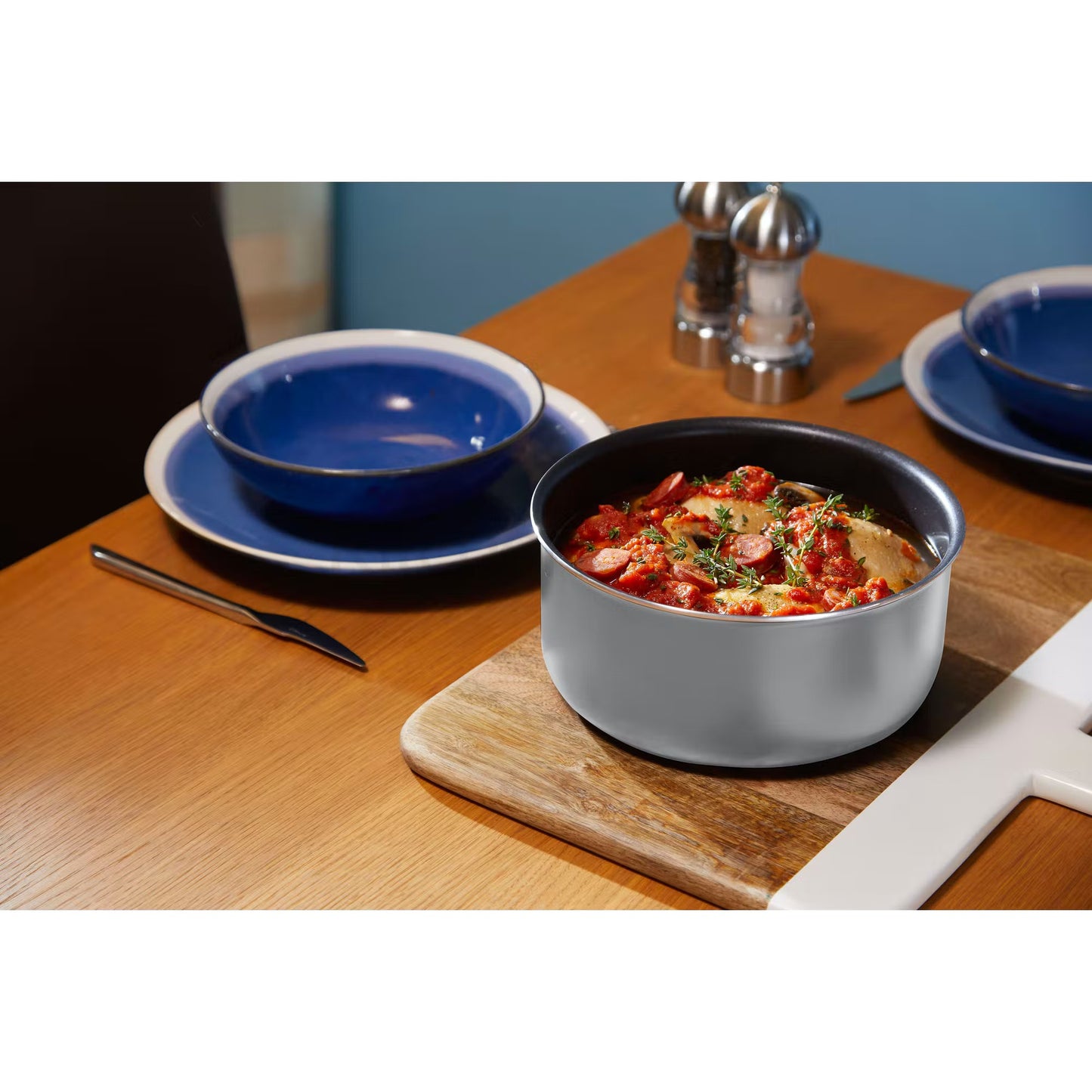 KitchenCraft - MasterClass Smart Space Set of Three Stacking Induction-Safe Non-Stick Pans MCSPSPANSET3PC