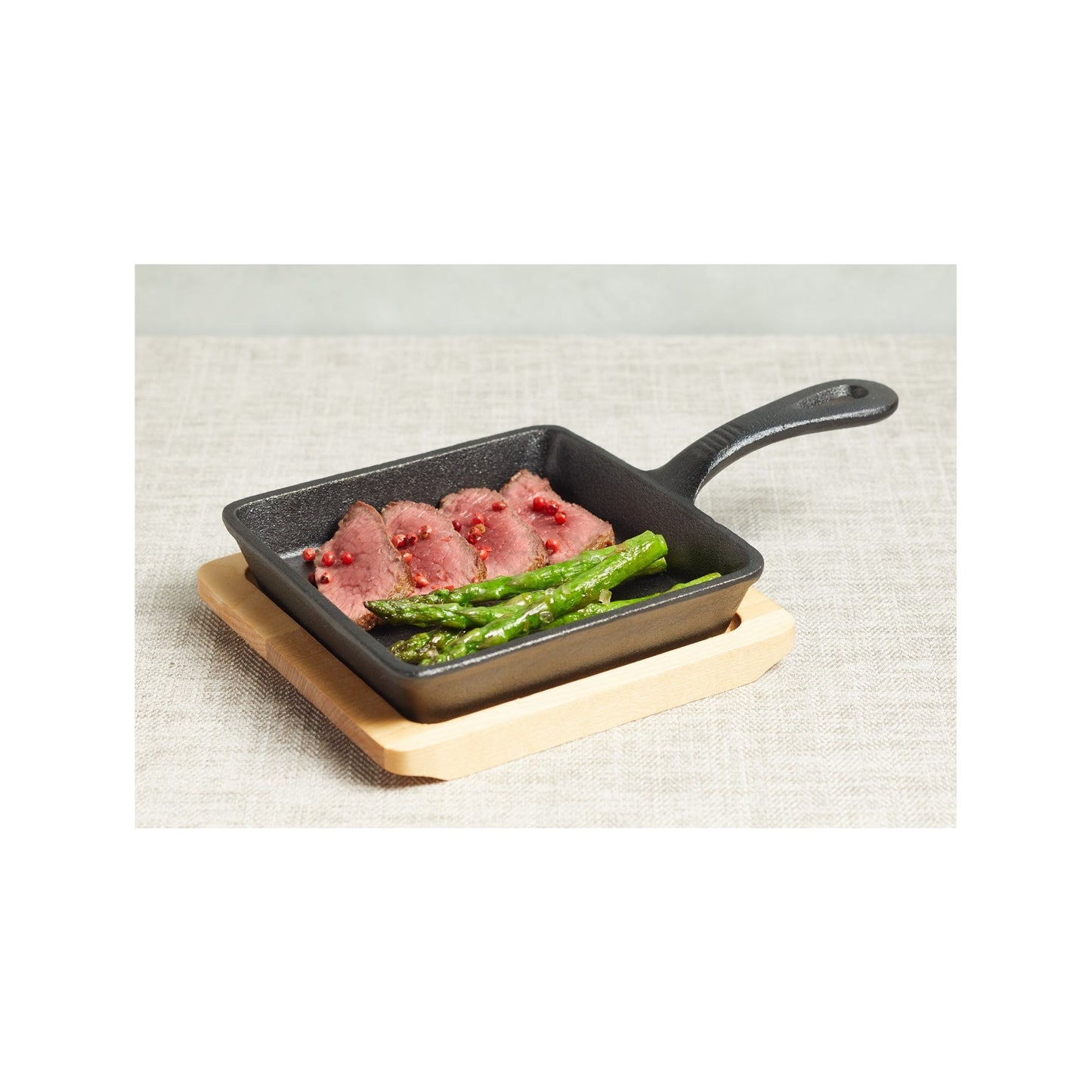 KitchenCraft Artesa Cast Iron 15cm Small Fry Pan with Board ARTFRY23 - Home & Beyond