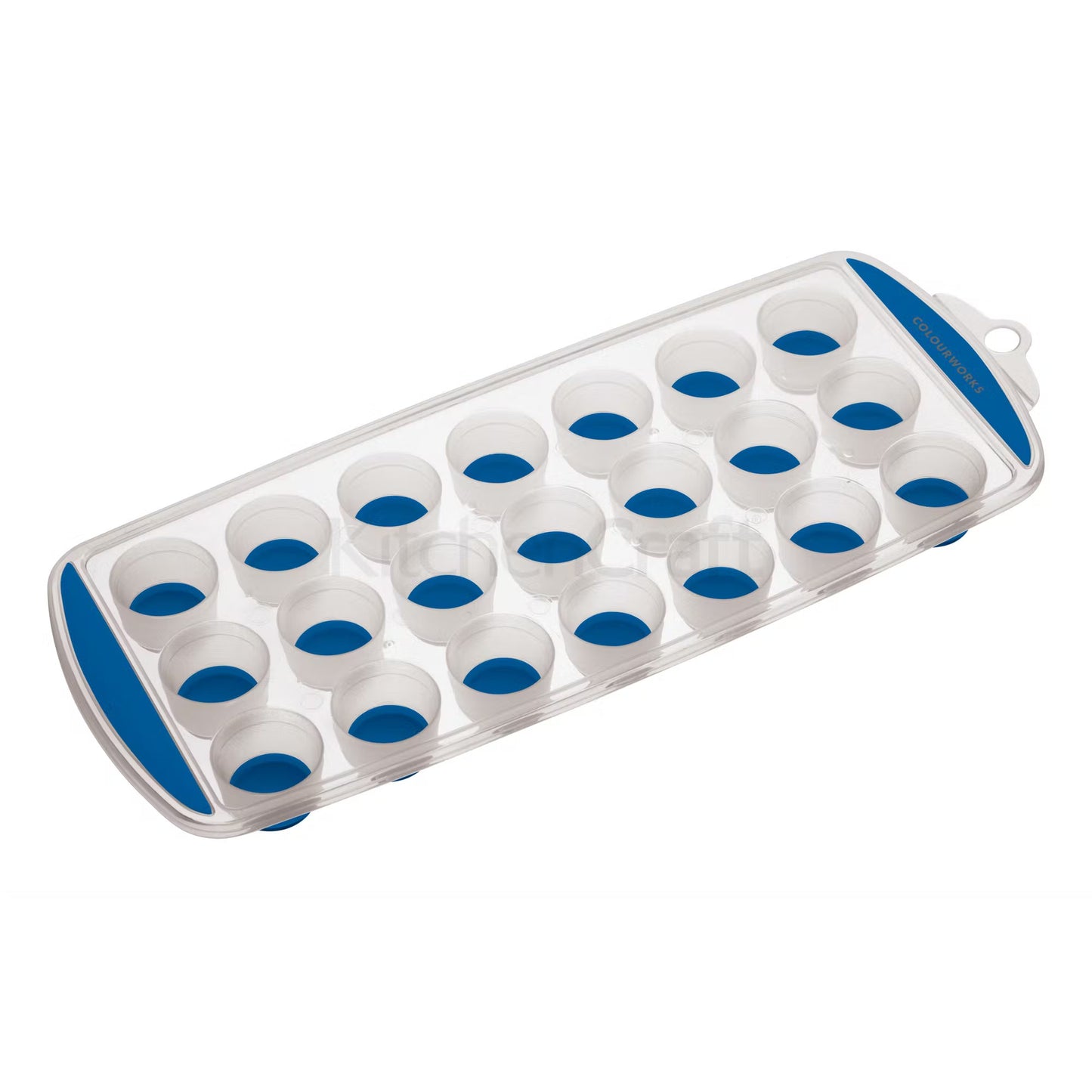 KitchenCraft Blue Pop Out Flexible Ice Cube Tray CWICTBLU