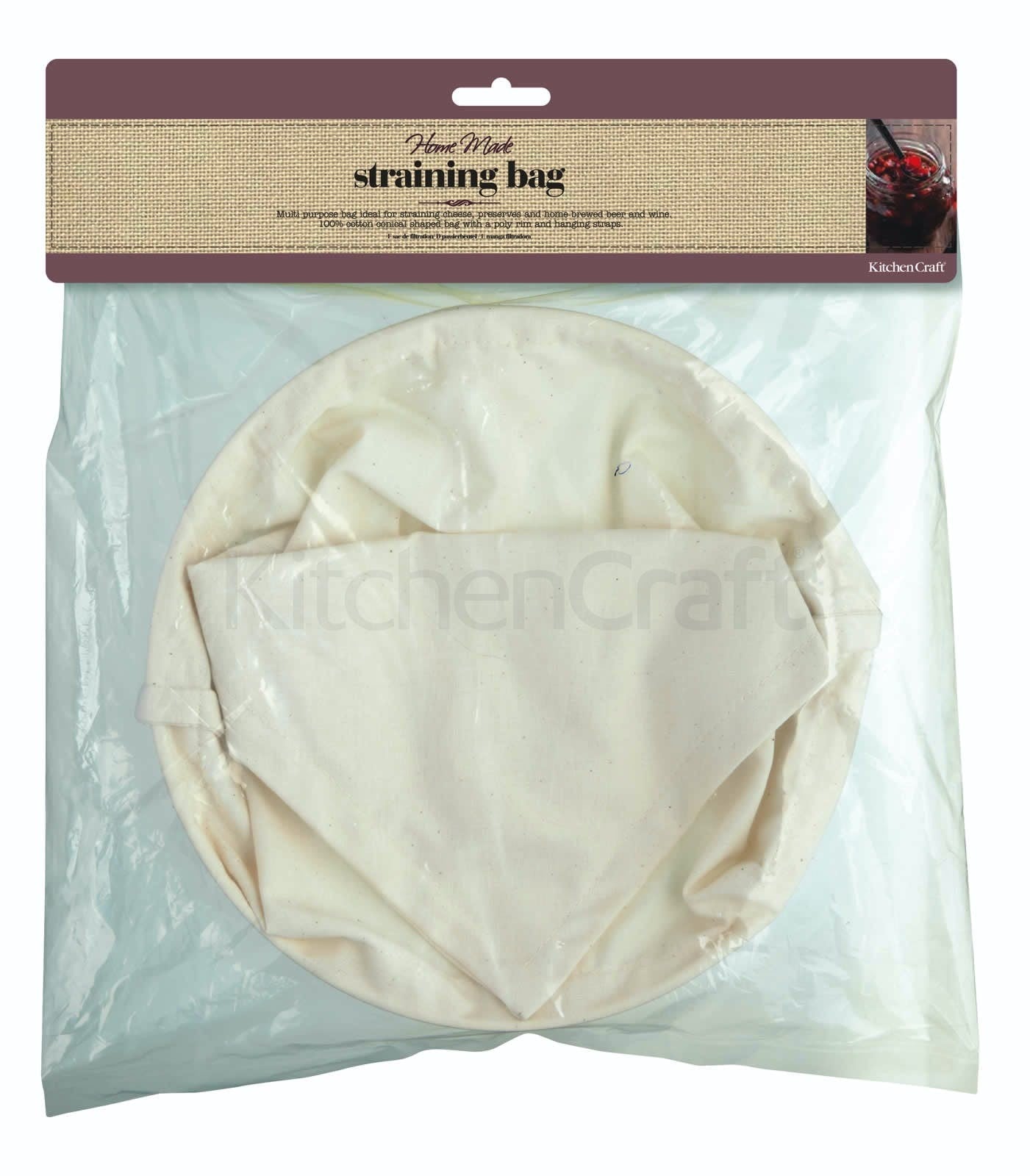 KitchenCraft Home Made Cotton Straining Bag KCJELLY