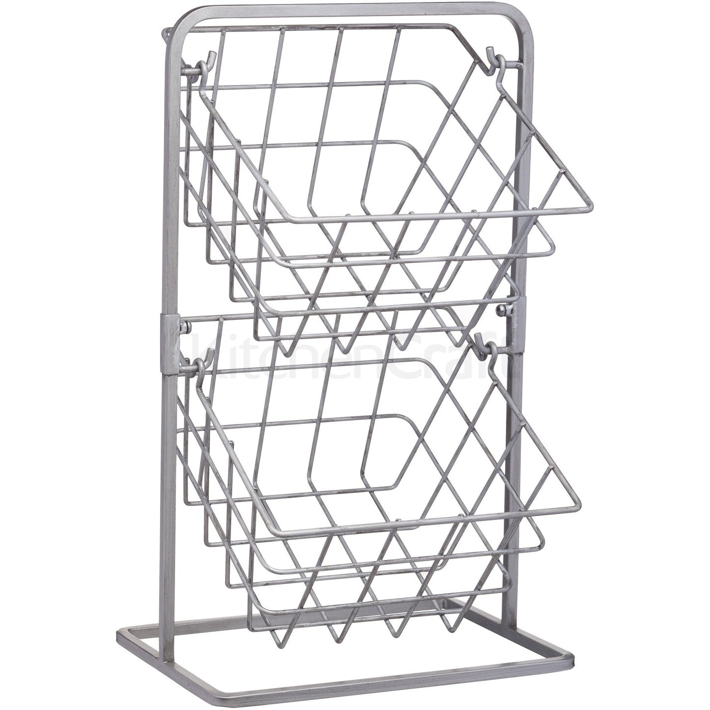 KitchenCraft Industrial Kitchen 2 Tier Distressed Paintwork Industrial Style Wire Storage Baskets IND2TBASKET