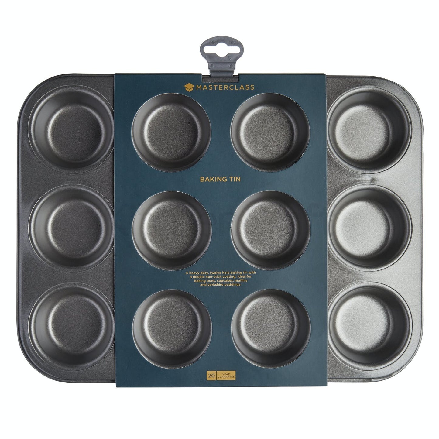 KitchenCraft MC Nonstick 12 Hole Deep Baking Pan KCMCHB7