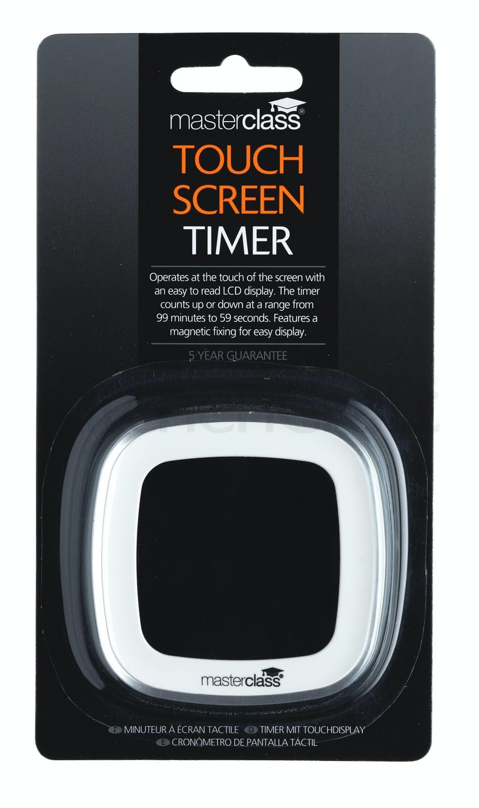 KitchenCraft MasterClass Digital Touch Screen Timer MCTOUCHTIM