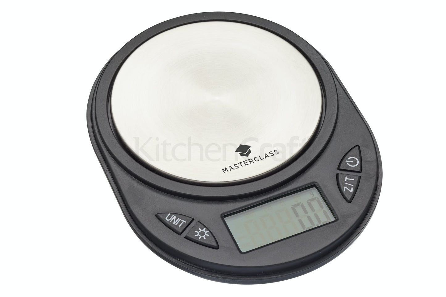 KitchenCraft MasterClass Smart Space Electric Stainless Steel Kitchen Weighing Scales MCSPSSCALE