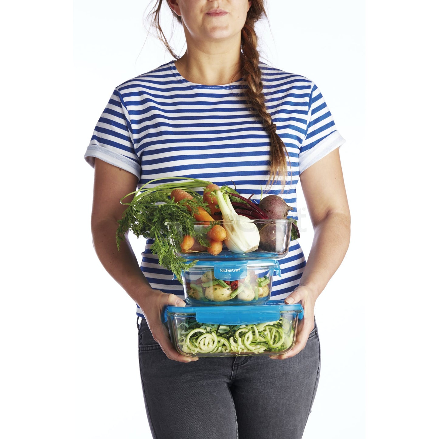 KitchenCraft Pure Seal Glass Rectangular 1 Litre Storage Container