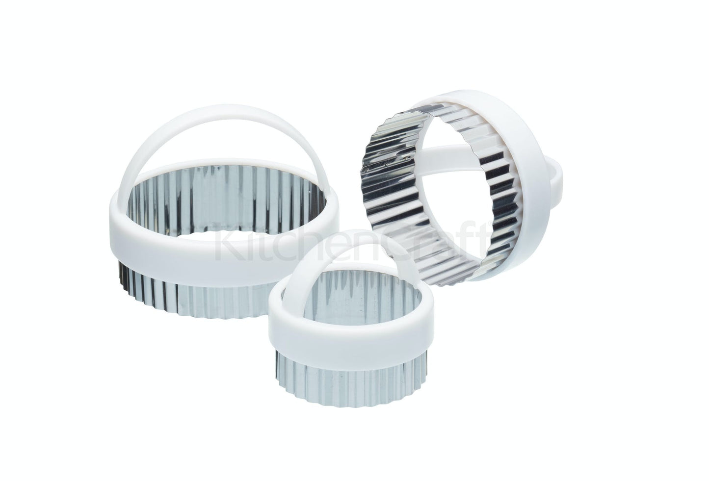 KitchenCraft Set of Three Fluted Pastry Cutters KCPASTRY3