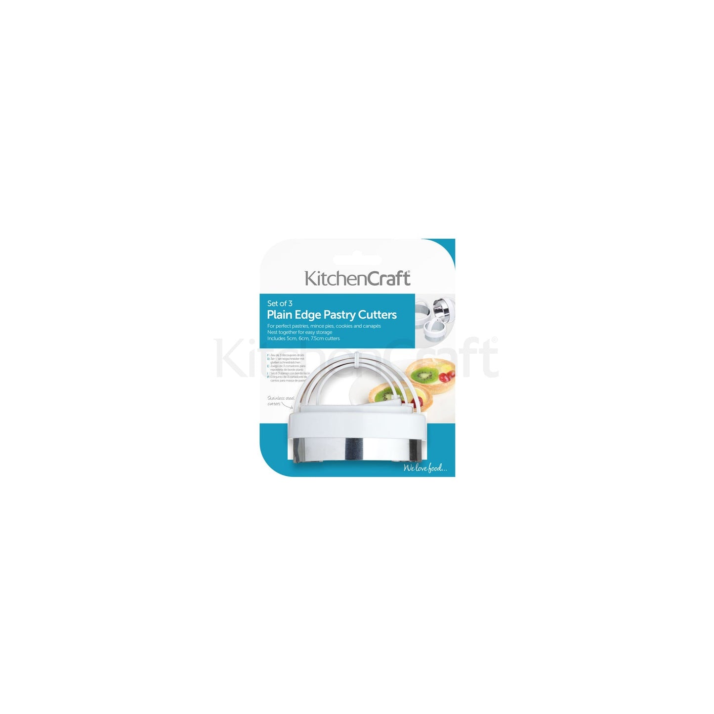KitchenCraft Set of Three Plain Pastry Cutters KCABPLAIN
