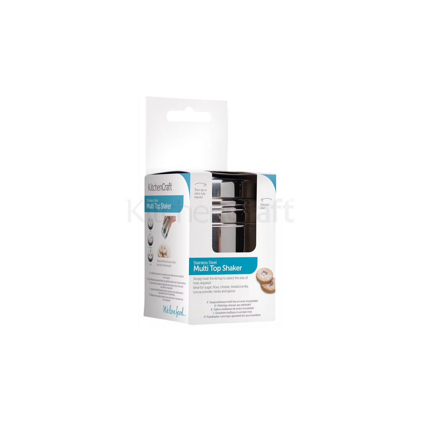 KitchenCraft Stainless Steel Multi Option Shaker KCMULTI
