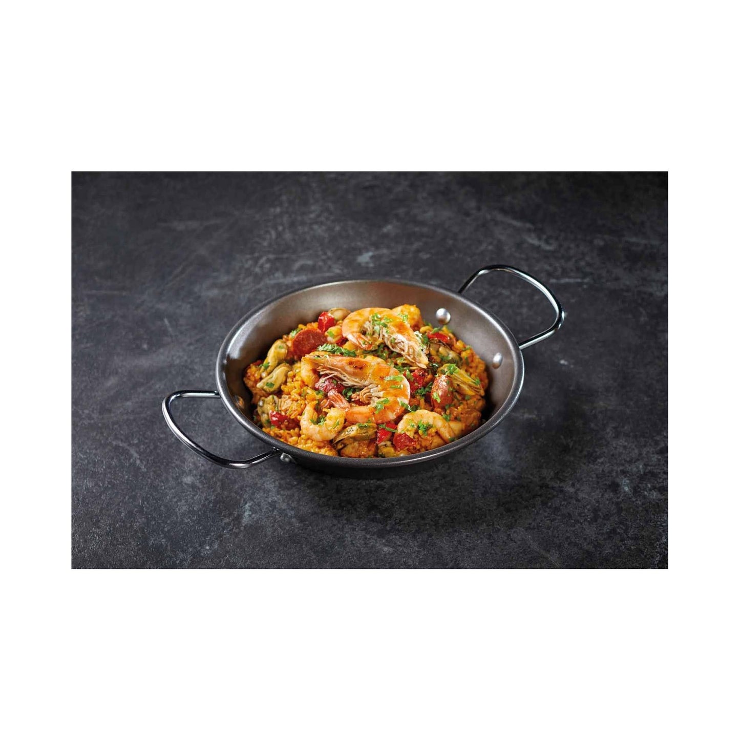 KitchenCraft World of Flavours Mediterranean 22cm Paella Pan
