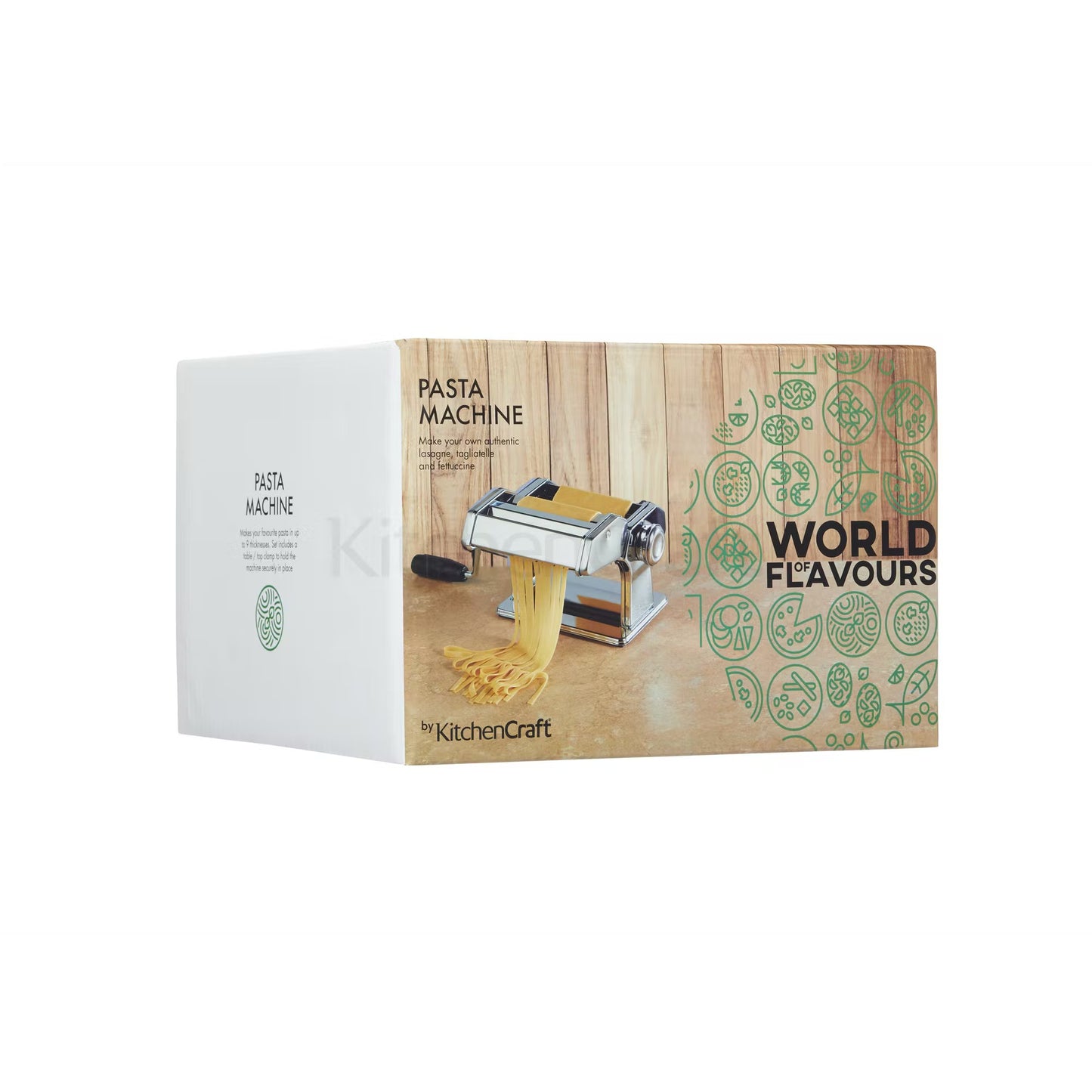 KitchenCraft World of Flavours Italian Deluxe Double Cutter Pasta Machine KCMACH2
