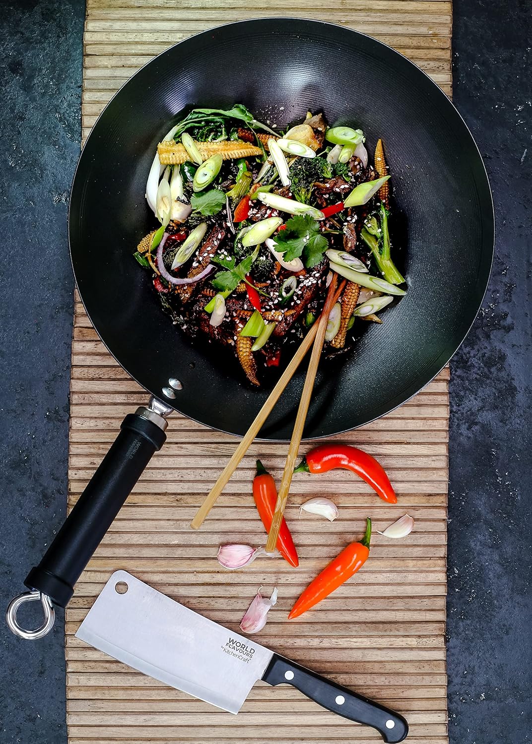 KitchenCraft World of Flavours Oriental 15cm Cleaver KCPOCLEAVER